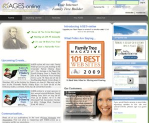 agesonline.com: AGES-online - Internet Family Tree Builder
AGES-Online is the hottest genealogy software system on the market today. You will be able to create and maintain your family history entirely online. Print out charts and reports and even build your own website in a matter of minutes!