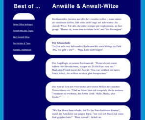 anwalt-witze.de: Witze für Rechtsanwälte - von, für und über Anwälte und Juristen - Viel Spass
Von, für und über Anwälte und Juristen - Viel Spass