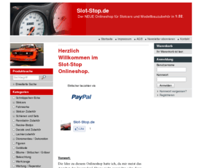 slot-stop.de: Slot-Stop.de - Ihr NEUER Onlineshop für Slotcars und Modellbauzubehör in 1:32.
Der Onlineshop für Slotcars und Modellbau im Massstab 1:32