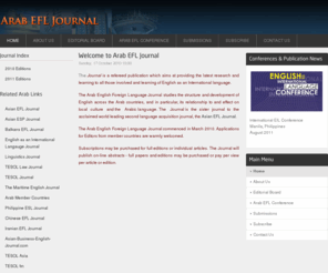 arab-efl-journal.com: Arab  EFL Journal | www.arab-efl-journal.com
We are an on-line English Second Language Reserach Journal for linguists, academics,  language teachers and language learners.