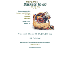 btgbasketstogo.com: Baskets To Go | Home
Order baskets online or by phone at Baskets to Go