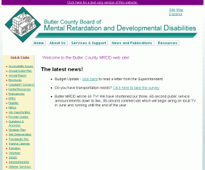 butlermrdd.org: Butler County Mental Retardation and Developmental Disabilities
Butler County Ohio Board of Mental Retardation and Developmental Disabilities