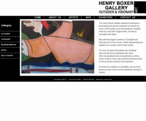 henryboxergallery.com: Henry Boxer Gallery - Outsider art, Visionary, Self-taught, Naive and Modern British Artwork
The leading gallery of its kind, which deals in Outsider Art, Modern British Art, Visionary Art, Naive Art and Self-Taught Art