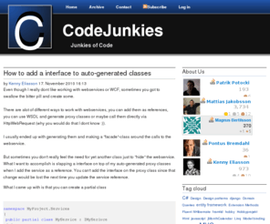 mattias-jakobsson.net: CodeJunkies | Junkies of Code
Junkies of Code