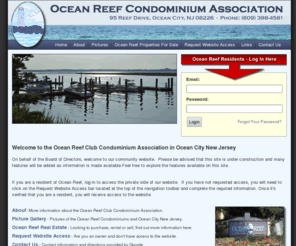 oceanreefcondominiums.com: Ocean Reef Condominium Association - 95 Reef Drive Ocean City, NJ 08226
Welcome to the Ocean Reef Condominium Association, located at 95 Reef Drive in Ocean City New Jersey.