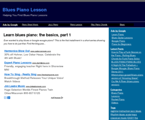 bluespianolesson.org: Blues Piano Lesson for Beginners and Intermediates
Blues Piano Lesson: For videos, lessons, discussions, techniques, sheet music, piano theory, chords, resources, course reviews and more on blues piano.