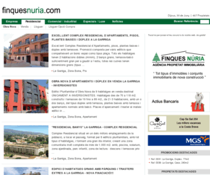 finquesnuria.com: Finques Núria - Agència de la Propietat Immobiliària
Finques Nuria agencia inmobiliaria de La Garriga. Venta apartamentos, pisos, duplexs, casas, torres y terrenos. Alquiler apartamentos, pisos, duplexs, casas, torres y terrenos