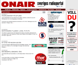 onair.nu: OnAir.nu - Sveriges Radioportal! - Allt Om Radio - SR, PLR, Närradio, Webbradio m m. - www.onair.nu - Sveriges Radio Portal
 