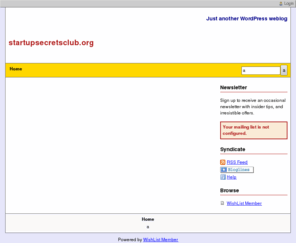 startupsecretsclub.org: Just another WordPress weblog
Just another WordPress weblog