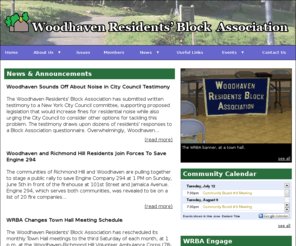 woodhaven-nyc.org: Woodhaven Residents' Block Association
The Woodhaven Residents' Block Association (WRBA) is the civic association of the neighborhood of Woodhaven, in Queens, New York City.  The WRBA advocates on behalf of the residents of Woodhaven, promotes neighborhood spirit by bringing together residents and local leaders, and seeks to engage all in the betterment of our community.