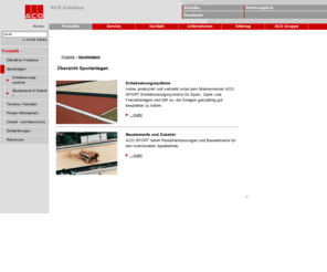 aco-sport.com: Übersicht Sportanlagen
Sportanlagen