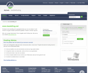 bestelling.net: bestelling.net geregistreerd door een klant van DeziWeb
Uw eigen site online in een kwestie van minuten, snel en gemakkelijk, en ook nog eens bij de meest voordeligste webhost van Nederland