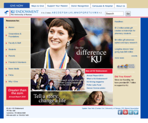 kugiving.com: Welcome to KU Endowment
Founded in 1891, KU Endowment is an independent, non-profit organization recognized by KU as the foundation for raising and managing private funds on behalf of the University.