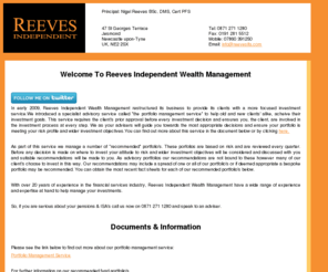 reevesifa.com: Reeves Independent - early retirement, teachers pensions, teaching pensions
Reeves Independent are involved with offering independent financial advice to individuals and business. ( teachers, teachers pensions, teaching, teaching pensions, early retirement, retirement early )