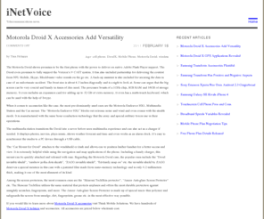 inetvoice.com: iNetVoice Telecommunication News on Broadband and Mobile Phones
iNetVoice Features Latest News on Telecommunication: Mobile phones, plans, broadband, accessories and more.