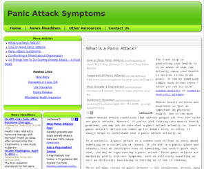 panicattacksymptoms.co.uk: Panic Attack Symptoms
Health related news such as panic attack symptoms etc.