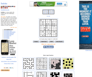 puzzle-sudoku.net: Sudoku
Play online Sudoku - play online the puzzle game also known as Number Place