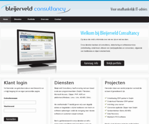 bleijerveld.com: Bleijerveld Consultancy - Consultancy / Detachering / Softwareontwikkeling
Bleijerveld Consultancy - Consultancy / Detachering / Consultancy