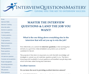 interview-questions-mastery.com: interview questions
The best FREE job interview questions resource: 1000's of questions and answers + expert interview tips. />
<!-- TemplateEndEditable -->
<!-- TemplateBeginEditable name=