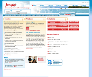 juniperintl.com: Juniper - Internet Consulting and Solutions, Hotel booking engine, virtual travel agency, intranets and extranets that improve communication processes with customers, Internet Marketing, CRM
Juniper - Internet Consulting and Solutions, We are a team of Professionals, experts in Internet Technology, fully committed towards offering best quality and service for our clients, taking care of their requirements in an ever changing mark?????;???I?etplace.