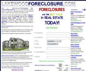 lakewoodforeclosure.com: Lakewood Foreclosures Lakewood Colorado
Lakewood Foreclosure is your go to source for information on Homes & Condos in Foreclosure in Lakewood, Colorado. Bank-owned and REO.