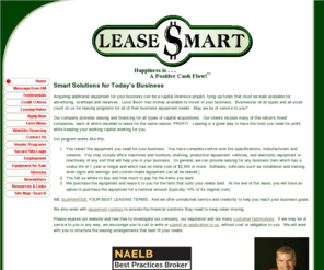 lease-smart.com: Lease $mart - Commercial Equipment Lease Financing Tucson Arizona
Lease $mart handles all aspects of a lease transaction, beginning with a one-page credit application. We work hard to provide you with fast approval of your credit request. Lease $mart is a leader in commercial lease financing for all types of business equipment, computers and machinery. Providing commercial equipment leasing services since 1988.