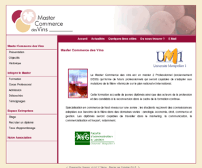 mastercommercedesvins.com: Master Commerce des vins - index
Site du master commerce des vins