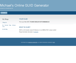 newguid.info: Michael's Online GUID Generator
