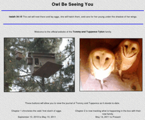 owlbeseeingyou.net: Owl Be Seeing You Home Page
Owl Be Seeing You Website