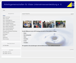 awf.de: Hauptseite
AWF - Arbeitsgemeinschaften für Vitale Unternehmensentwicklung e. V.