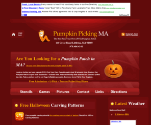 pumpkin-picking-massachusetts.com: Pumpkin Picking MA — Pumpkin Patch — Pumpkin Carving Patterns
Pick Your Own Pumpkins — Pumpkin Patch, pumpkin picking, tractor pulled hayrides, New England pumpkin patches.