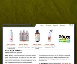 stone-wizard.com: Stone Wizard granite countertop maintenance, restoration and cleaning products
Stone Wizard granite countertop maintenance, restoration and cleaning products. Hide scratches, restore and seal granite and other stone surfaces.