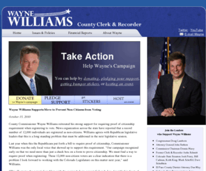 winwithwayne.org: Wayne Williams for El Paso County Clerk and Recorder
Wayne Williams for El Paso County Clerk and Recorder