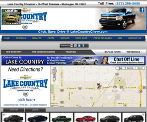 lakecountrychevycadillac.com: Tulsa Chevy Cadillac Dealer Lake Country Chevrolet Muskogee Oklahoma Chevrolet
Lake Country Chevrolet Cadillac of Muskogee Oklahoma Provides Broken Arrow, Catoosa, Tulsa, Joplin New and used cars and trucks Financing