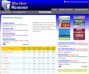 webhostreviewer.org: Web Host Reviews - Hosting Deals And Discounts
Web Host reviews by webmasters. Find the best web host for your websites. Write your own review about your web host's performance with reliability, uptime, customer support and pricing.