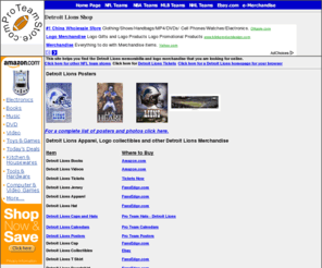 wwwdetroitlions.com: Detroit Lions Shop
This site has links to Detroit Lions logo merchandise