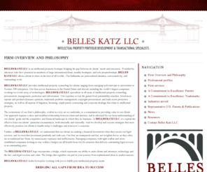 belleskatz.com: Belles Katz LLC
Belles Katz LLC is an intellectual property boutique bridging the gap between its clients’ needs and successes.  Patent, Trademark, Trade Secret and more.