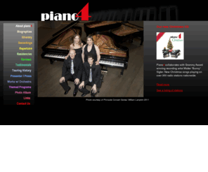 piano4.org: Piano4
Piano4 was formed in tribute to the First Piano Quartet (FPQ) of 1940s & 50s NBC Radio fame.