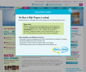 suboxoneheretohelp.com: Here to Help: Home
