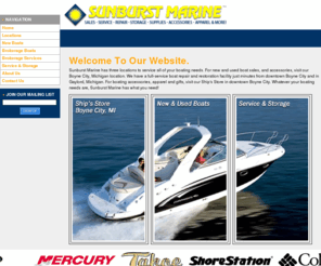 sunburstmarine.com: Sunburst Marine
Sunburst Marine located in Boyne City, MI can service all of your boating and watersport needs.