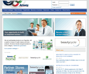 amway.co.uk: Amway (uk) - One of the largest direct selling companies. Nutrition, Beauty and home products.
Amway Direct Selling welcomes you! We have a wide range of products to suit all your needs including: NUTRILITE Wellness, ARTISTRY beauty products, and household products.