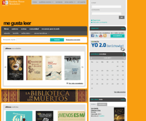 megustaleerdebolsillo.com: Me Gusta Leer - Random House Mondadori
Sitio web Me Gusta Leer donde podrás encontrar todo el catálogo y las novedades de los sellos de Random House Mondadori, Plaza, Grijalbo, Lumen, etc. así como áreas temáticas de Infantil, Juvenil, Romátinca y de Bolsillo.