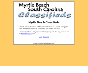 myrtleclassifieds.com: Myrtle Beach South Carolina Classified Ads
Online classified advertising for the Myrtle Beach South Carolina area.