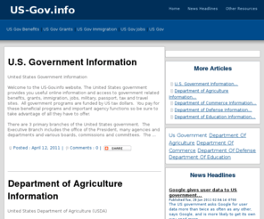 us-gov.info: US Gov provides U.S. Government Information
US Gov is your source for articles and links to U.S. Government agencies and websites.
