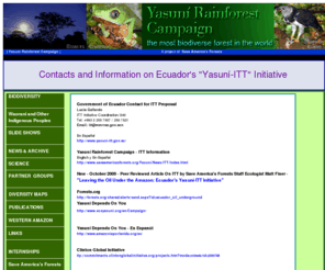 yasuni-itt.org: Yasuni Rainforest Campaign - ITT Links - Information
