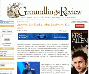 groundlings-review.com: Groundlings Review - Movie Reviews, Book Reviews, TV Reviews and whatever strikes our fancy.
Movie, Book and Game Reviews for Common Folk, by Common Folk