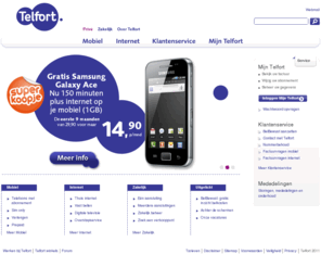supergoedkoopbellen.com: Telfort. Werkt in je voordeel.
Eenvoudige, betrouwbare diensten voor mobiele telefonie en internet.