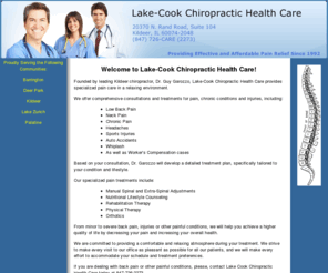 lakecookchiro.com: Lake Cook Chiropractic Health Care - Home
Dr. Garozzo is an expert chiropractor based in Kildeer, Illinois