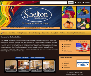 sheltonpainting.com: Welcome to Shelton Painting
Our Goal at Shelton Painting is provide complete customer satisfaction to make sure that every paint job is done right the first time and that our customers are 100% satisfied.