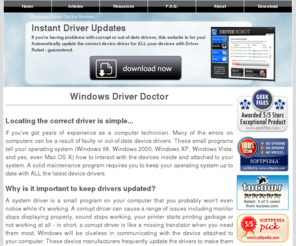 windowsdriverdoctor.com: Windows Driver Doctor
Offering Free Download of Driver Updater